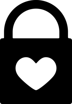 Closed Padlock With Heart Digital Sketch Svg Design, Free Vectors File